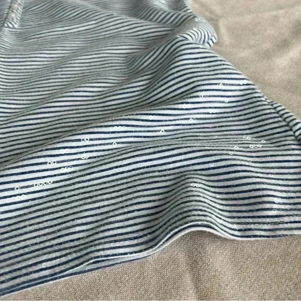 Gap striped tank with clear sequin detail on front. - Picture 5 of 5